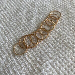 Set of 10 Gold Rings ✨💍
